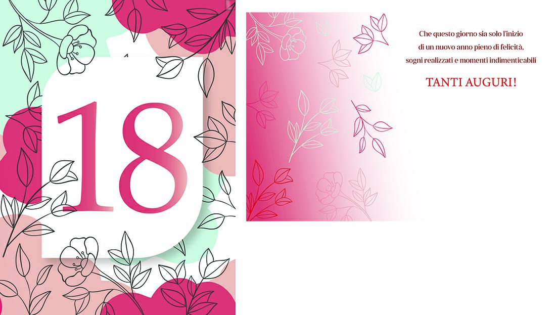 BIGLIETTINI 18 ANNI 11,5X16 -LINEA MILLEFORME