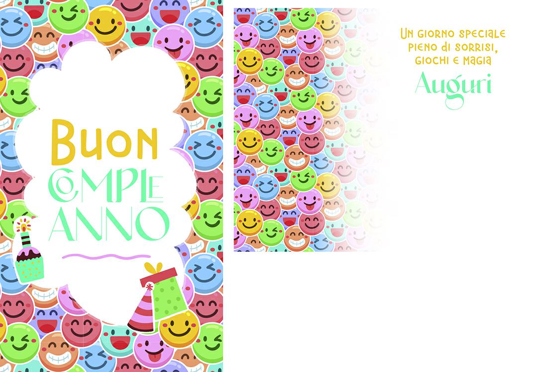 BIGLIETTINI z.BUON COMPLEANNO mini 8x13-LINEA MILLEFORME