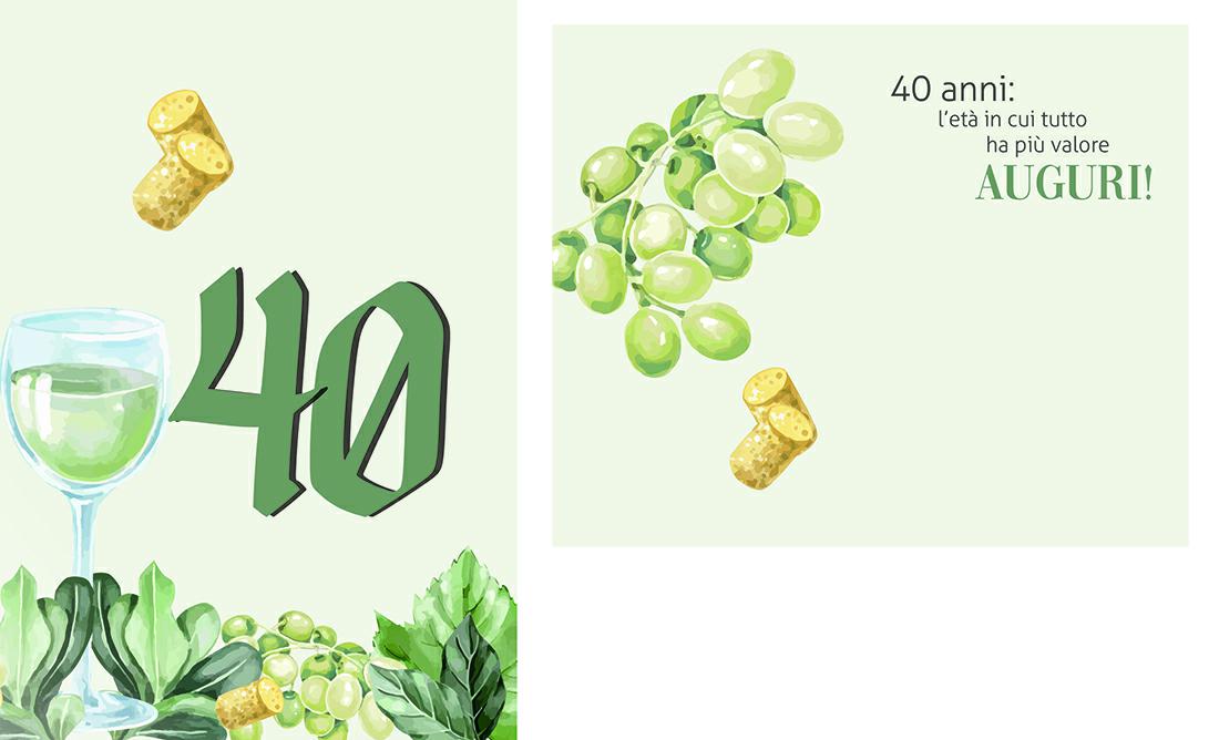 BIGLIETTINI z.40 ANNI mini 8x13-LINEA MILLEFORME