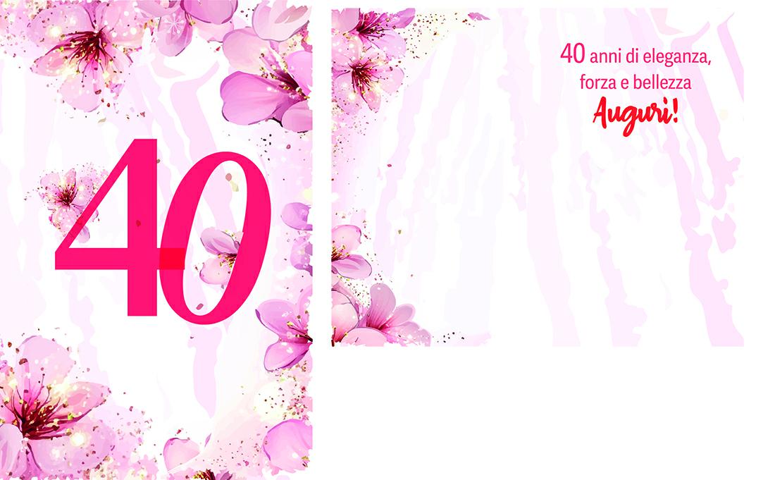 BIGLIETTINI z.40 ANNI mini 8x13-LINEA MILLEFORME