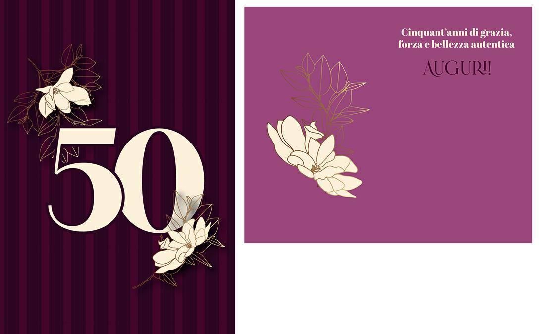 BIGLIETTINI z.50 ANNI mini 8x13-LINEA MILLEFORME