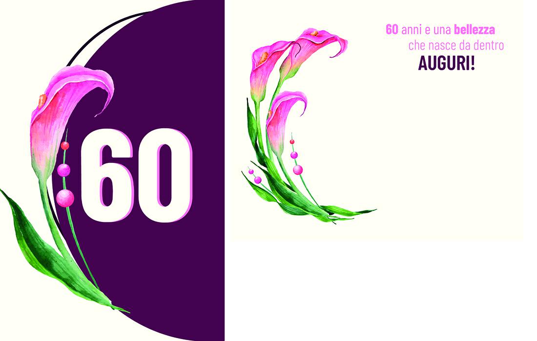 BIGLIETTINI z.60 ANNI mini 8x13-LINEA MILLEFORME