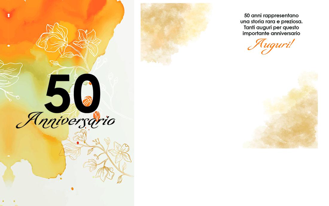 BIGLIETTINI z.ANNIVERSARIO 50 mini 8x13-LINEA MILLEFORME