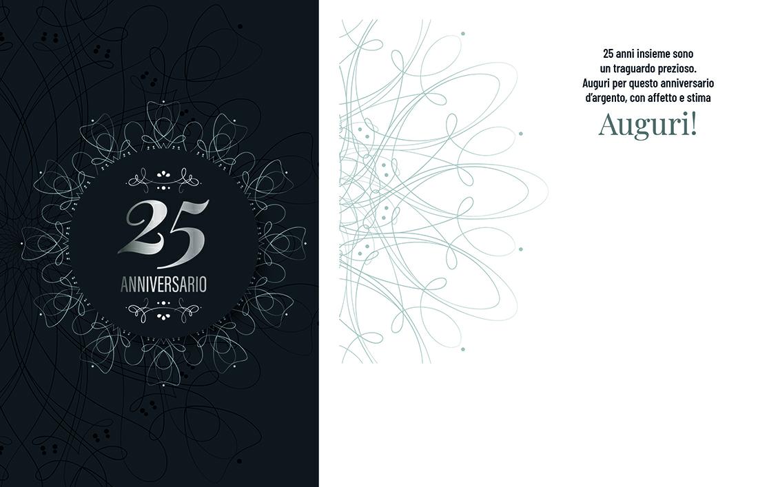 BIGLIETTINI z.ANNIVERSARIO 25 mini 8x13-LINEA MILLEFORME