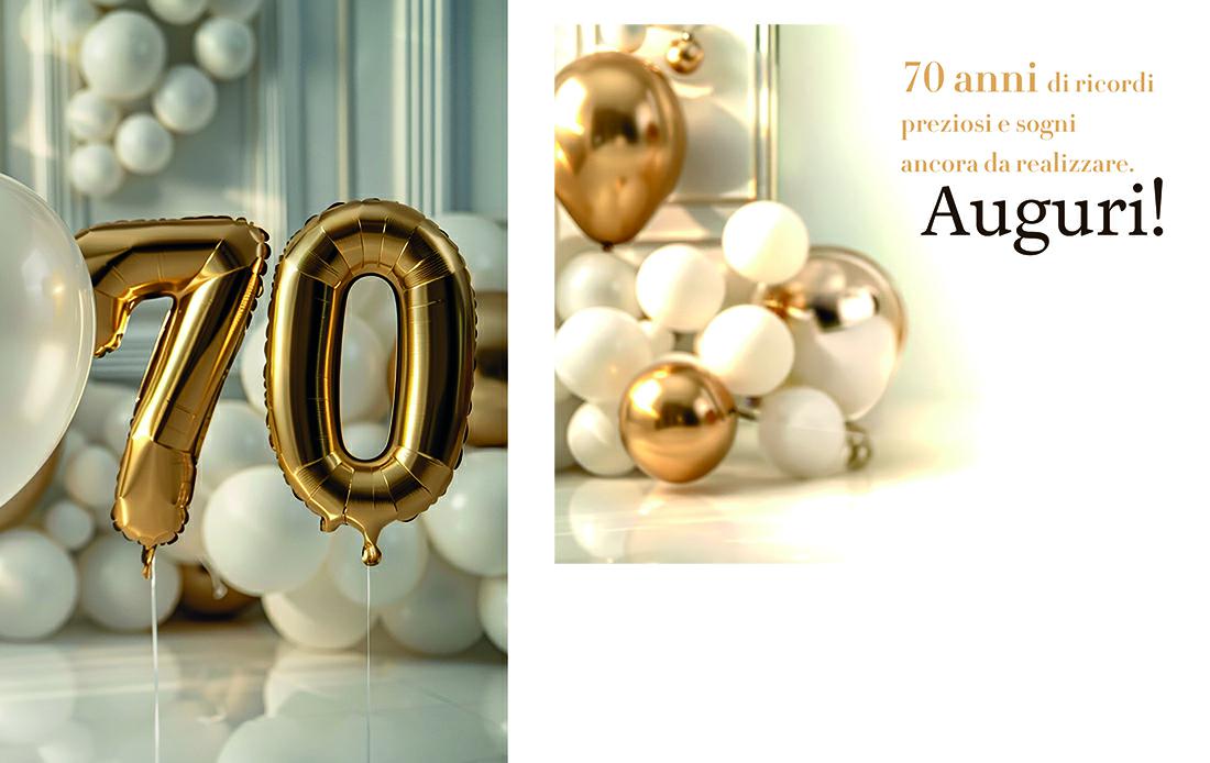 BIGLIETTINI z.70 ANNI mini 8x13-LINEA MILLEFORME