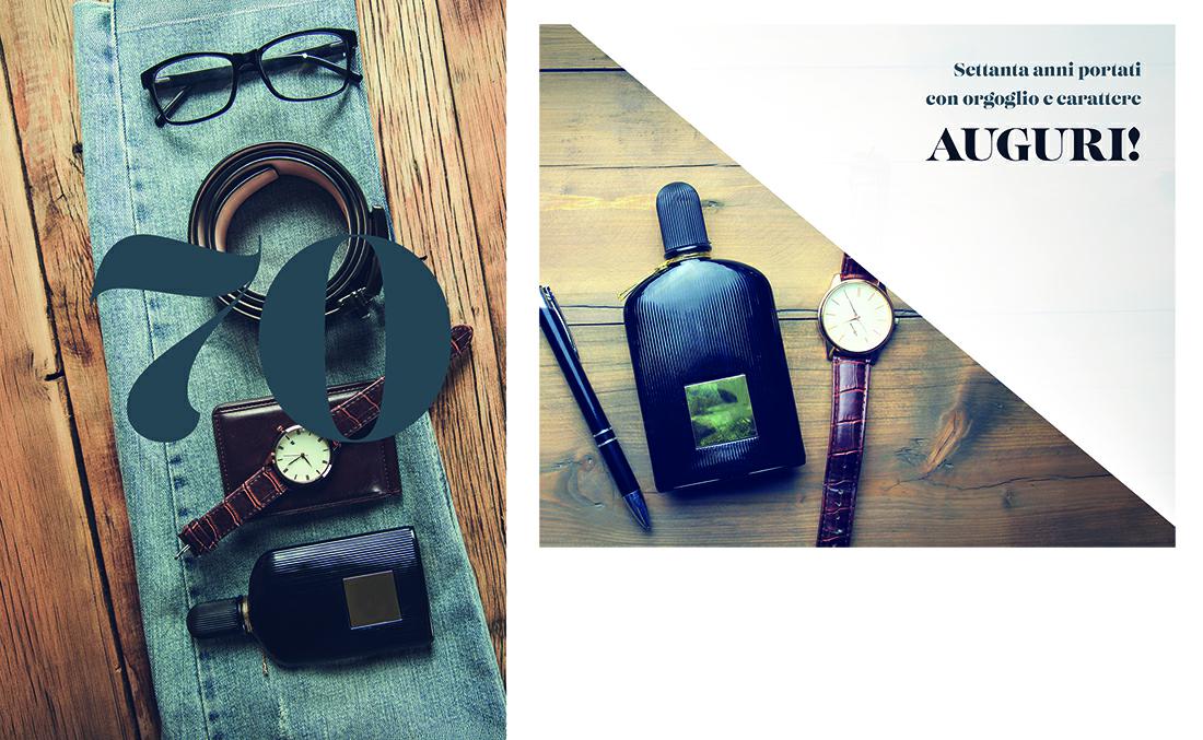 BIGLIETTINI z.70 ANNI mini 8x13-LINEA MILLEFORME