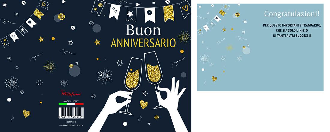 BIGLIETTINI ANNIVERSARIO 11,5X16 -LINEA MILLEFORME