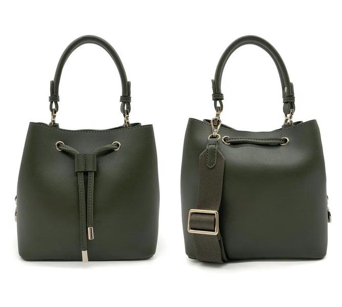 CAMPO MARZIO NATALIA CHIC BUCKET BAG OLIVE GREEN*