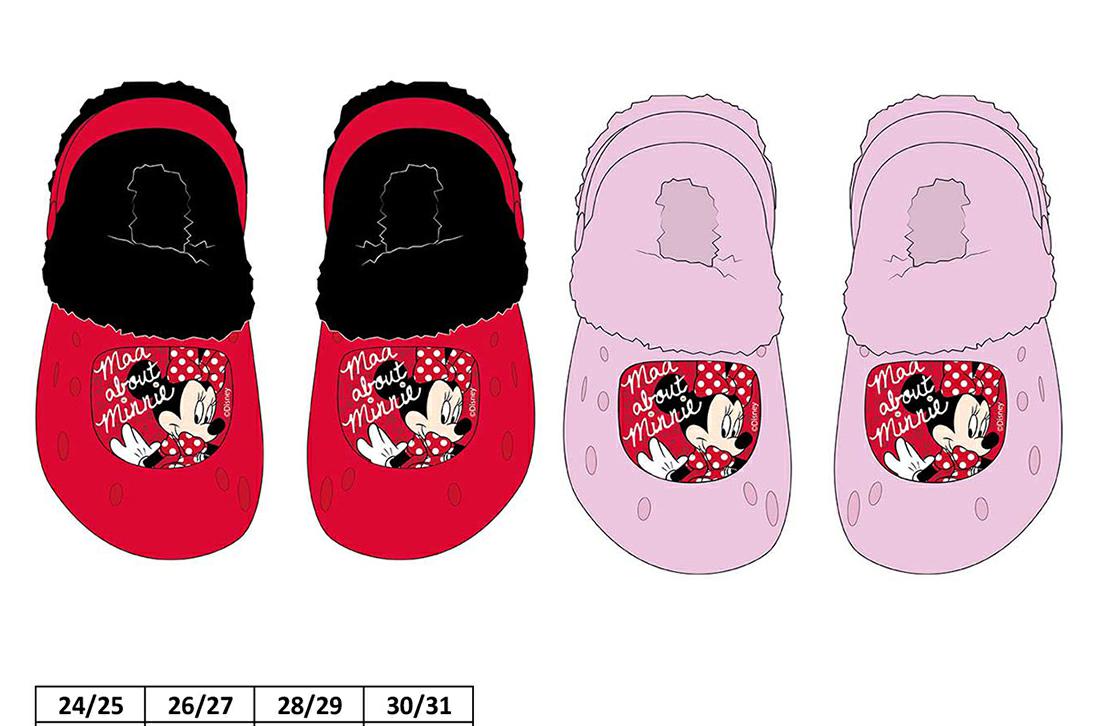 BIMBI-PANTOFOLE SABOT INVERNALI MINNIE