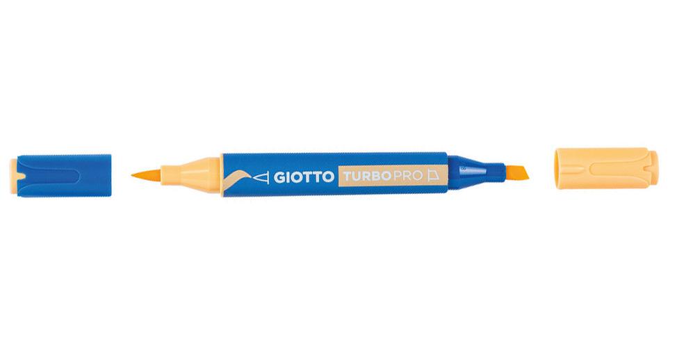 PENNARELLO GIOTTO TURBO PRO DOPPIA PUNTA OCRA GIALLA