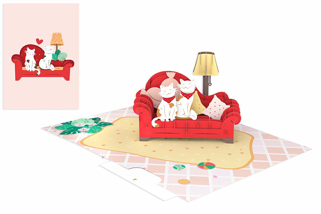 BIGLIETTINI ORIGAMI HAPPY CATS
