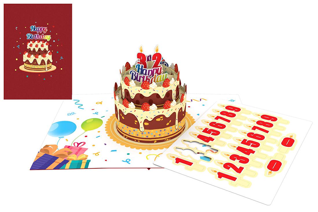 BIGLIETTINI ORIGAMI COLORFUL CAKE