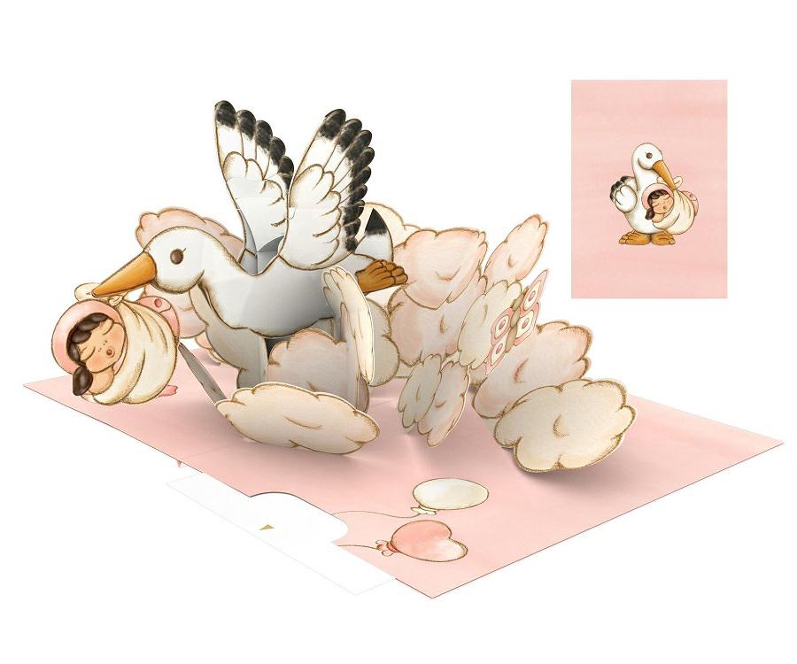 BIGLIETTINI ORIGAMI NASCITA BIMBA