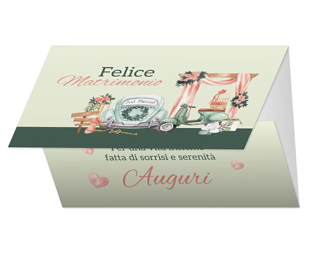 BIGLIETTINI MATRIMONIO 11,5X16 PORTASOLDI -LINEA MILLEFORME