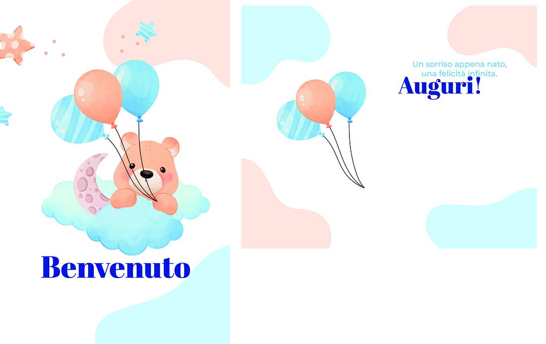 BIGLIETTINI z.NASCITA mini 8x13-LINEA MILLEFORME