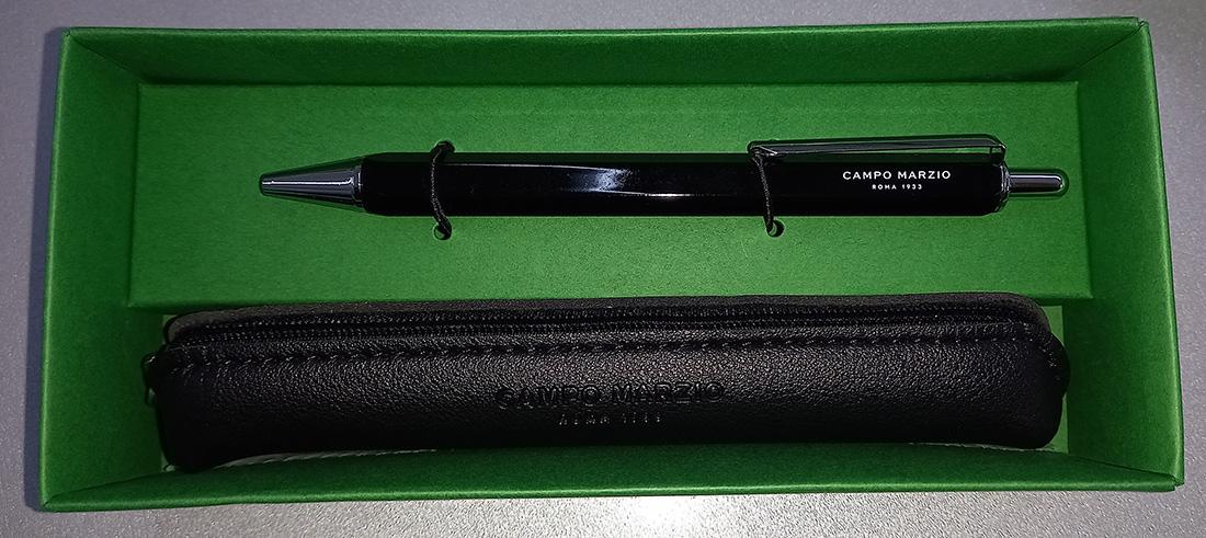 CAMPO MARZIO CASE AND PEN SET BLACK