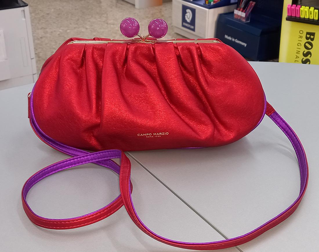 CAMPO MARZIO NORMA HANDBAG CHERRY RED